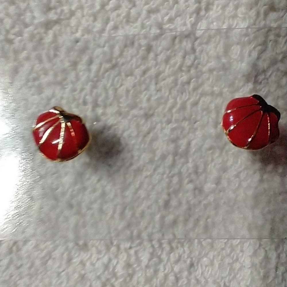 Pumpkin Halloween fall post earrings